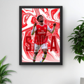 Bukayo Saka Framed Poster – Bedroom Wall Art