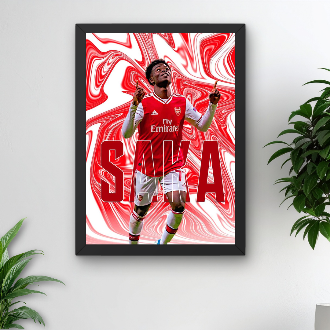 Bukayo Saka Framed Poster – Bedroom Wall Art