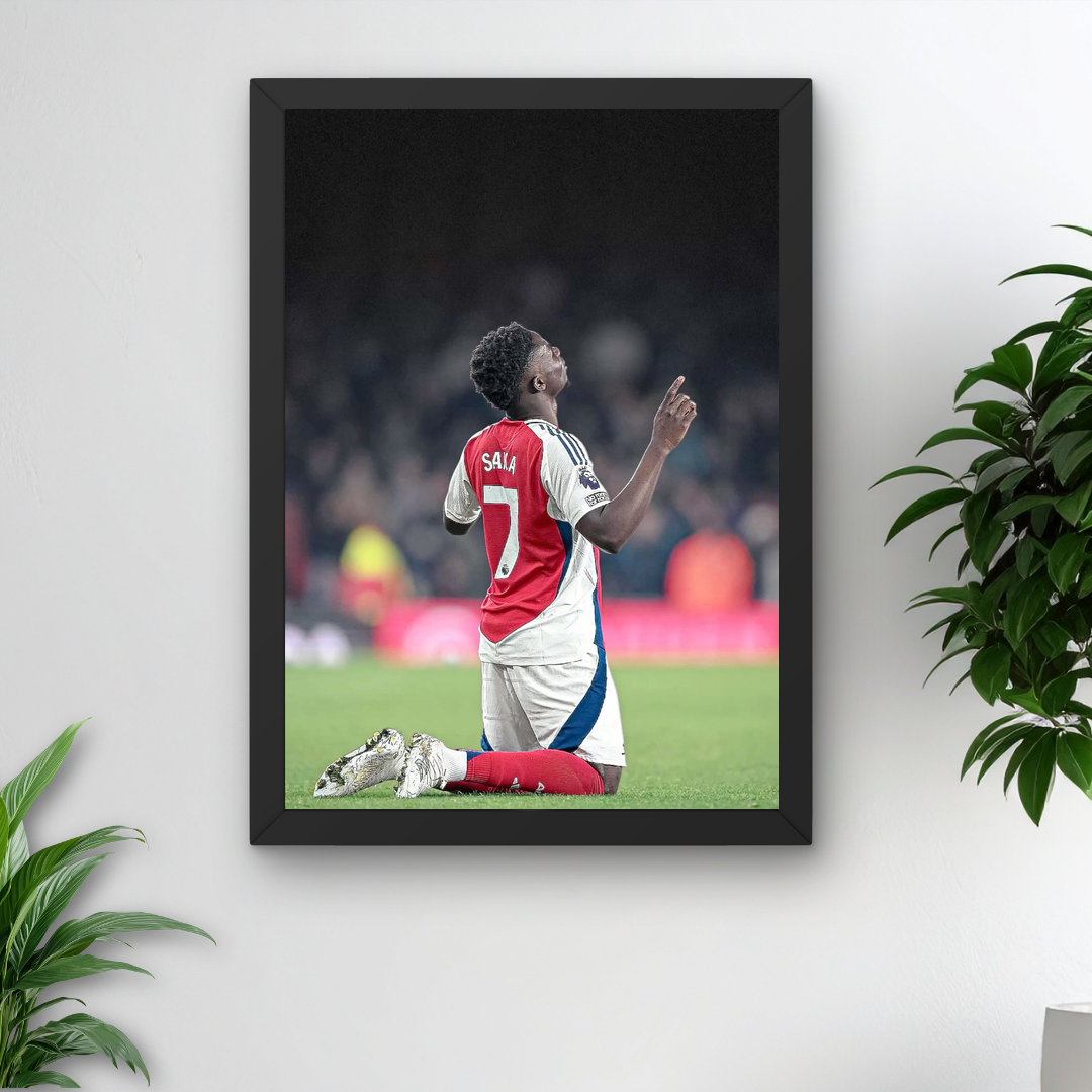Bukayo Saka Framed Poster – Bedroom Wall Art