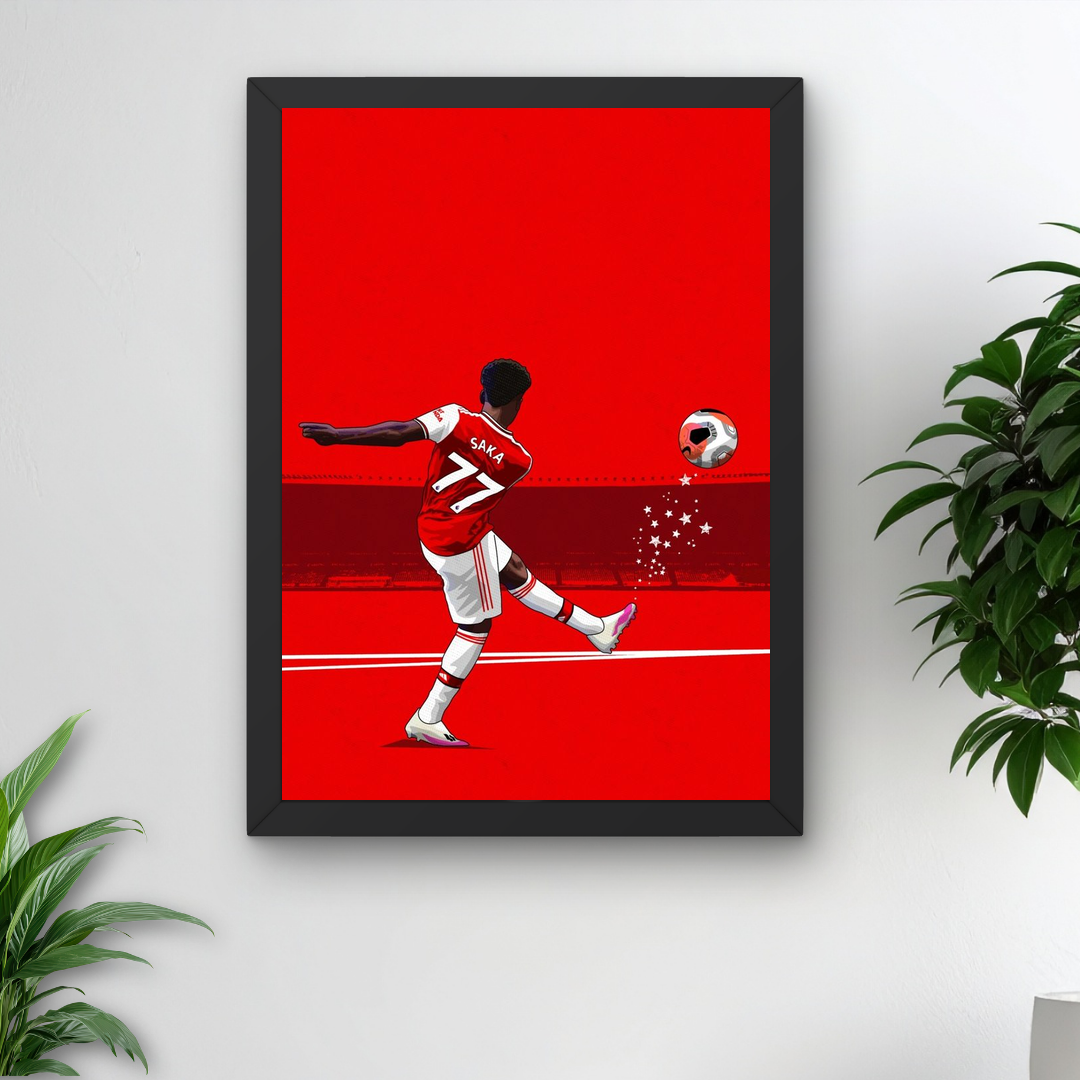Bukayo Saka A4 Framed Poster – Premium Wall Art