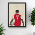 Bukayo Saka A4 Framed Poster – Premium Wall Art
