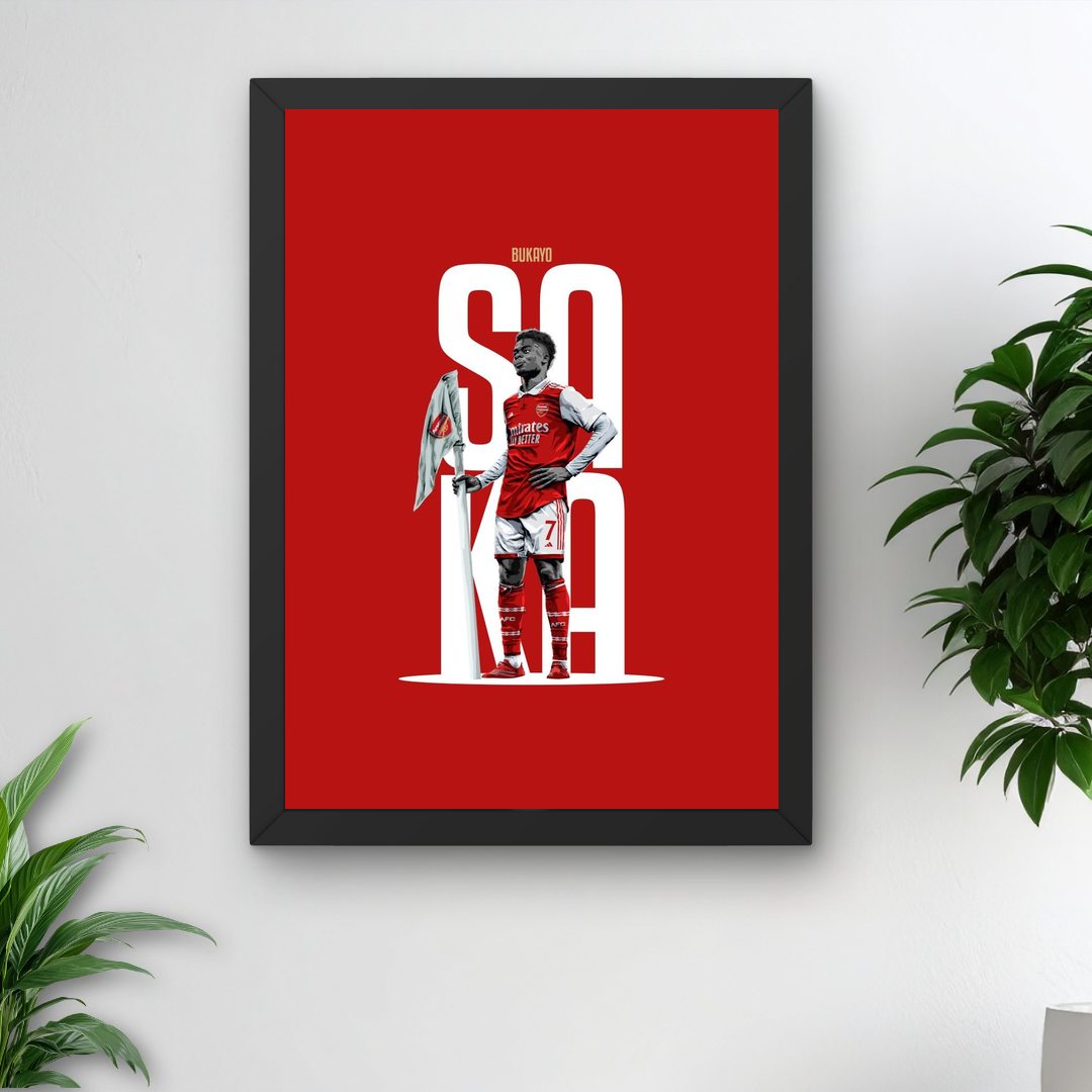 Bukayo Saka Poster – Minimalist Aesthetic Print