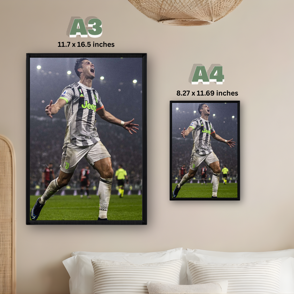 Cristiano Ronaldo Framed Print – Aesthetic Wall Decor