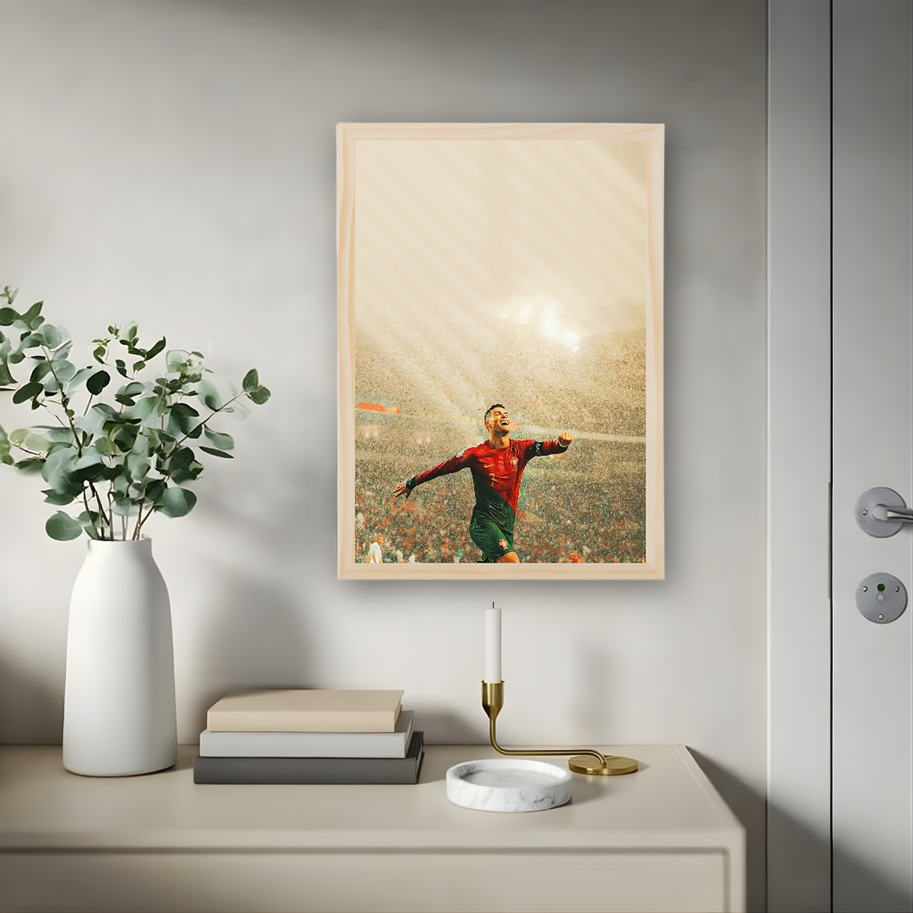 Cristiano Ronaldo Framed Print – Aesthetic Wall Decor
