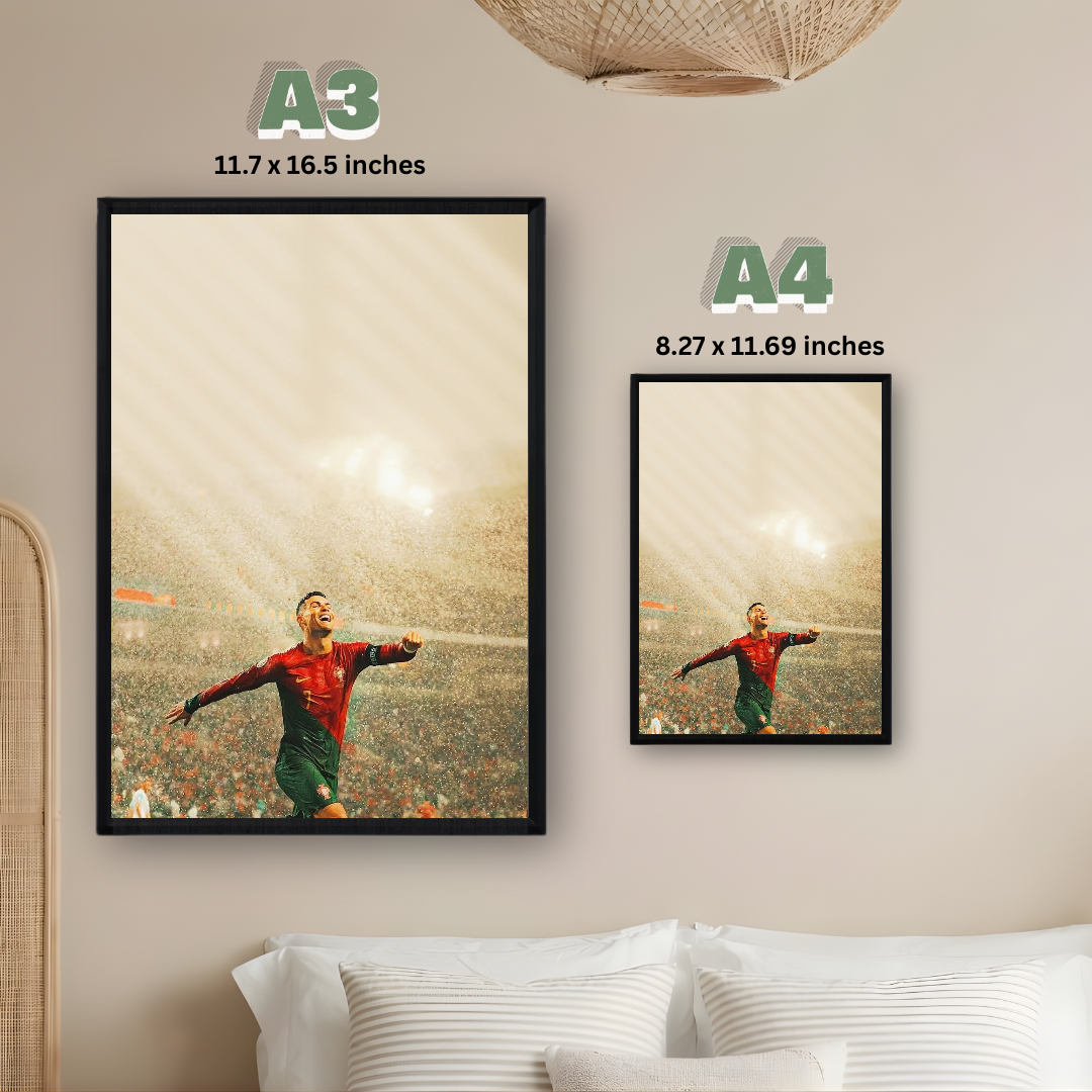 Cristiano Ronaldo Framed Print – Aesthetic Wall Decor