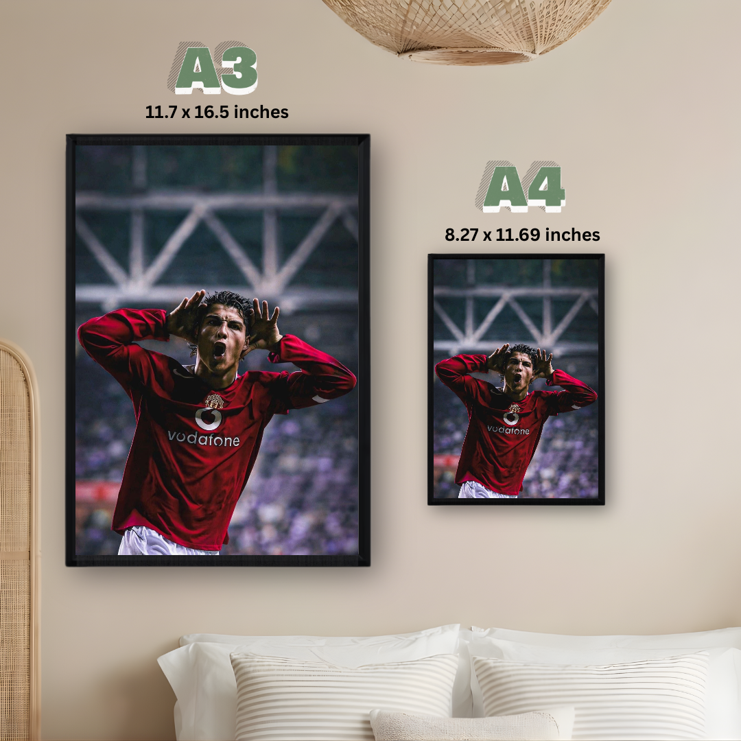 Cristiano Ronaldo Framed Print – Aesthetic Wall Decor