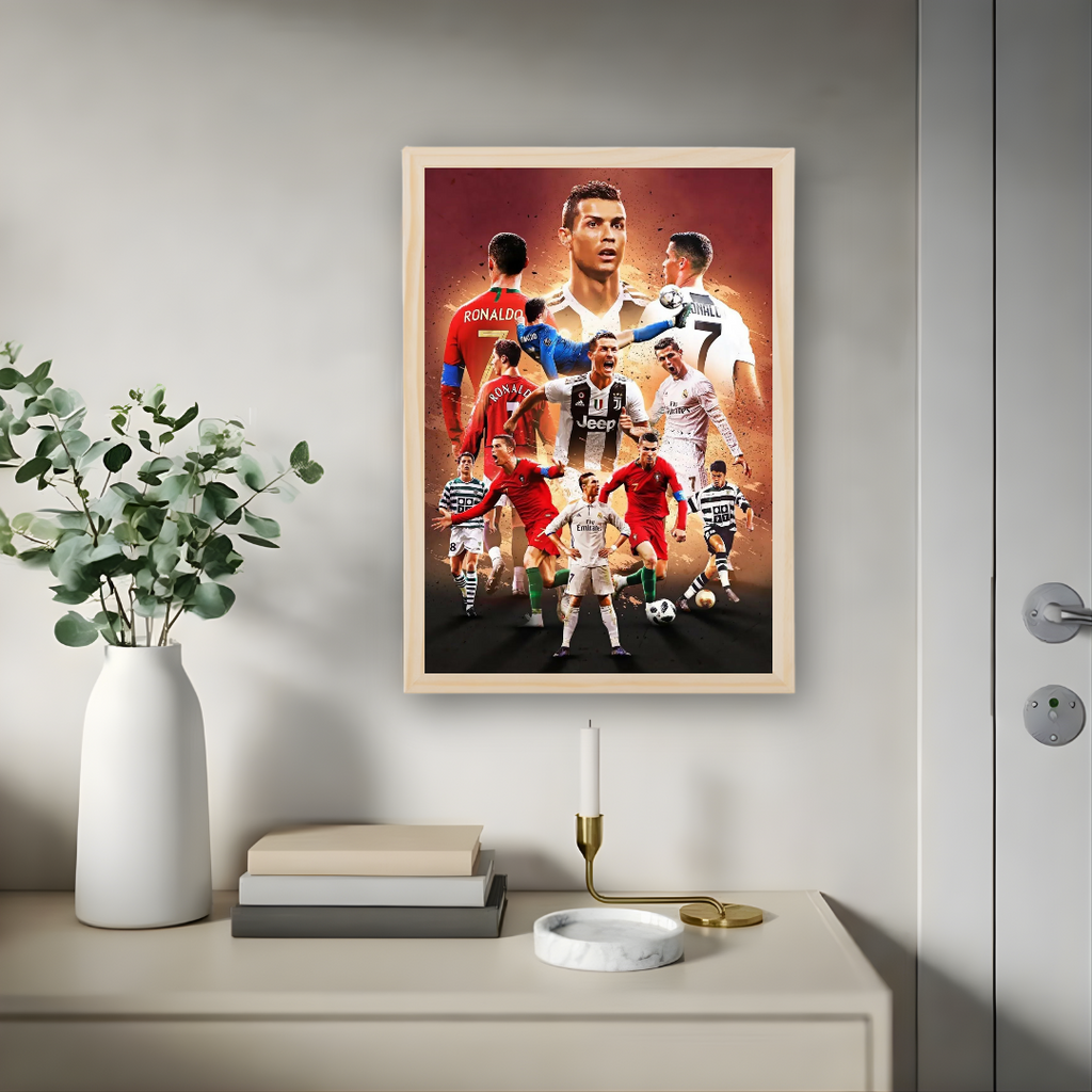 Cristiano Ronaldo Framed Print – Aesthetic Wall Decor