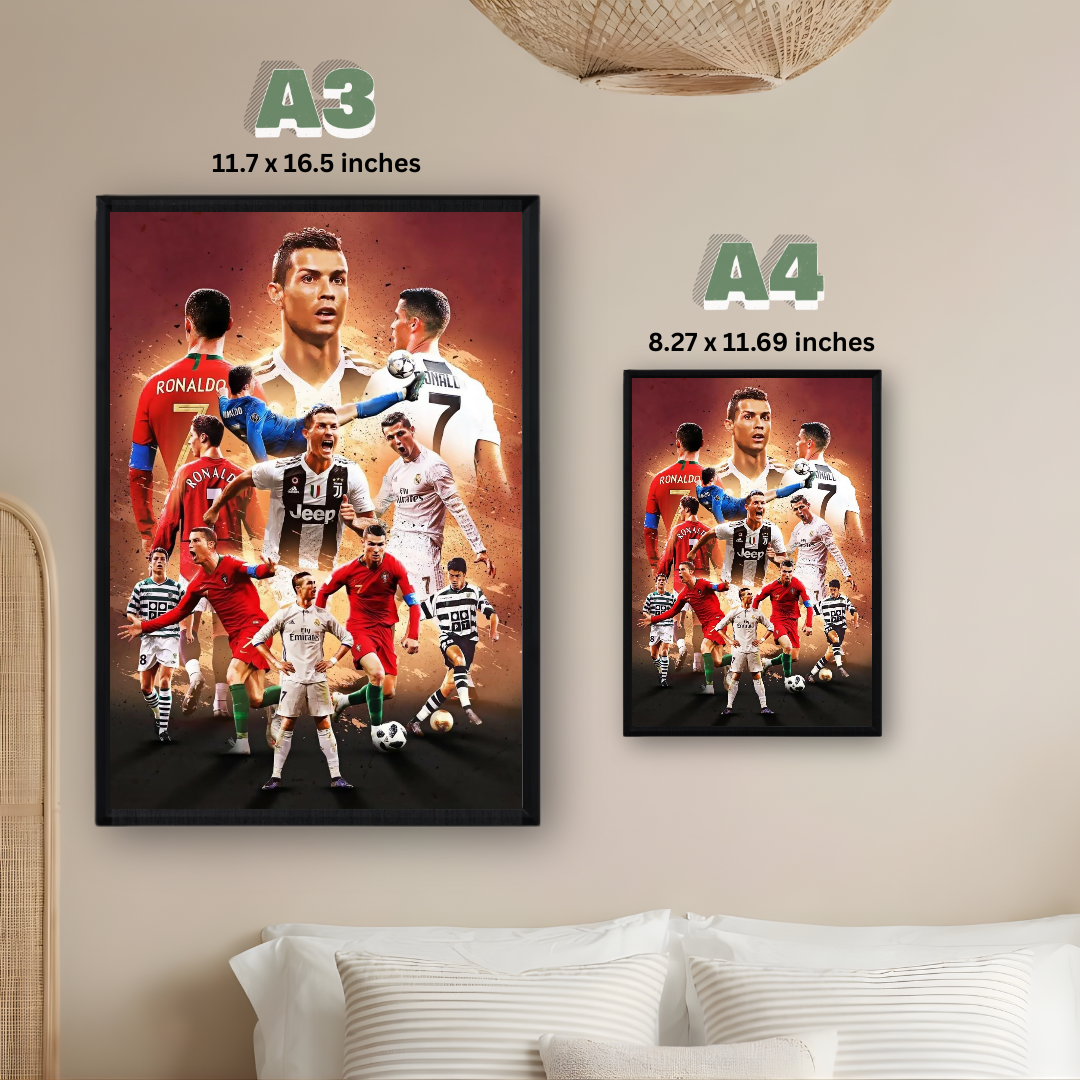 Cristiano Ronaldo Framed Print – Aesthetic Wall Decor