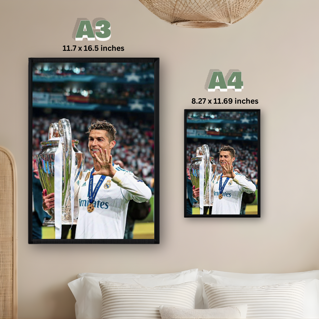 Cristiano Ronaldo Framed Print – Aesthetic Wall Decor