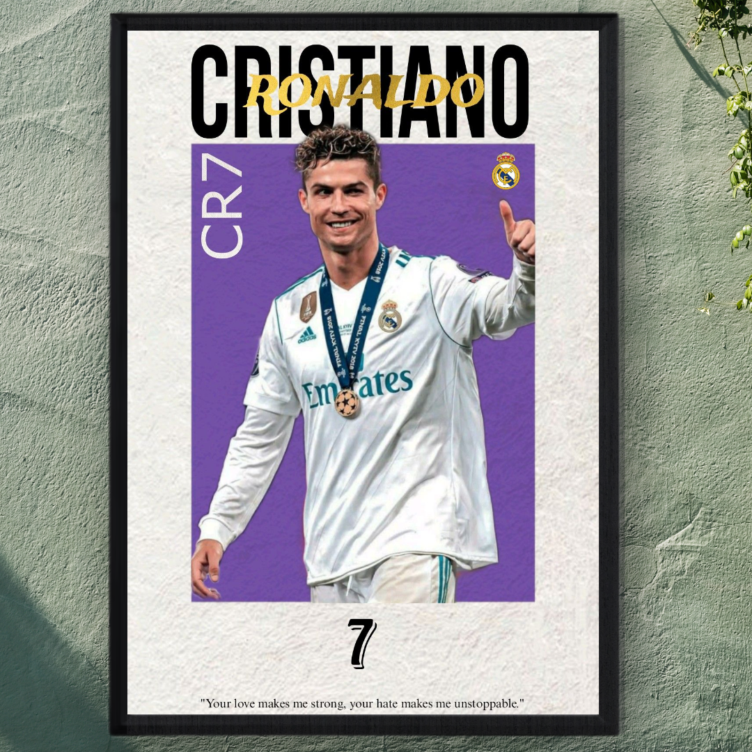Cristiano Ronaldo Framed Print – Aesthetic Wall Decor