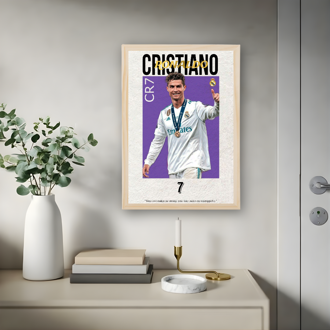 Cristiano Ronaldo Framed Print – Aesthetic Wall Decor