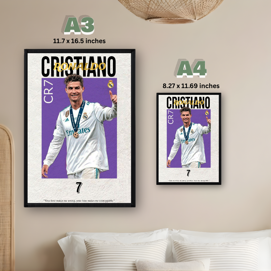 Cristiano Ronaldo Framed Print – Aesthetic Wall Decor