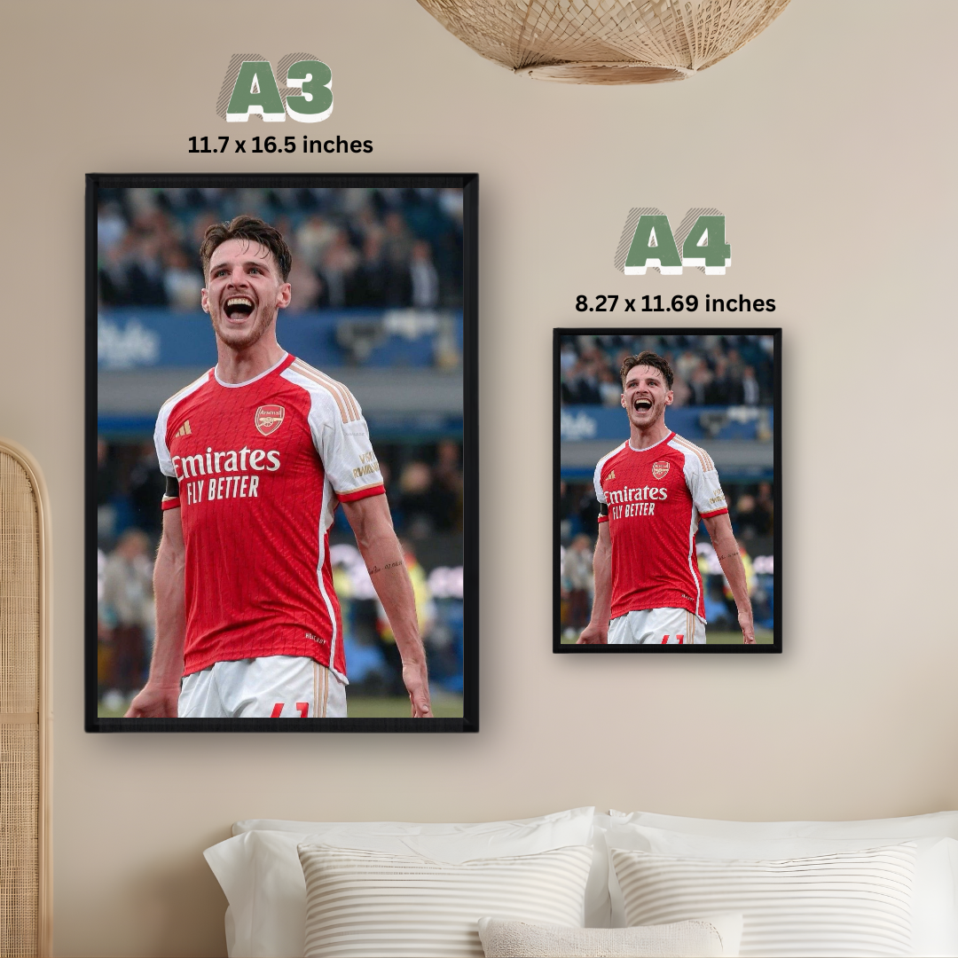 Declan Rice Framed Print – Aesthetic Wall Decor