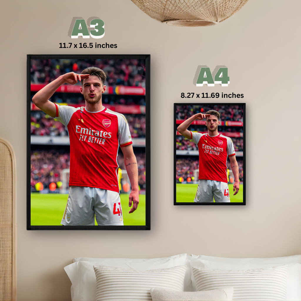 Declan Rice Framed Print – Aesthetic Wall Decor