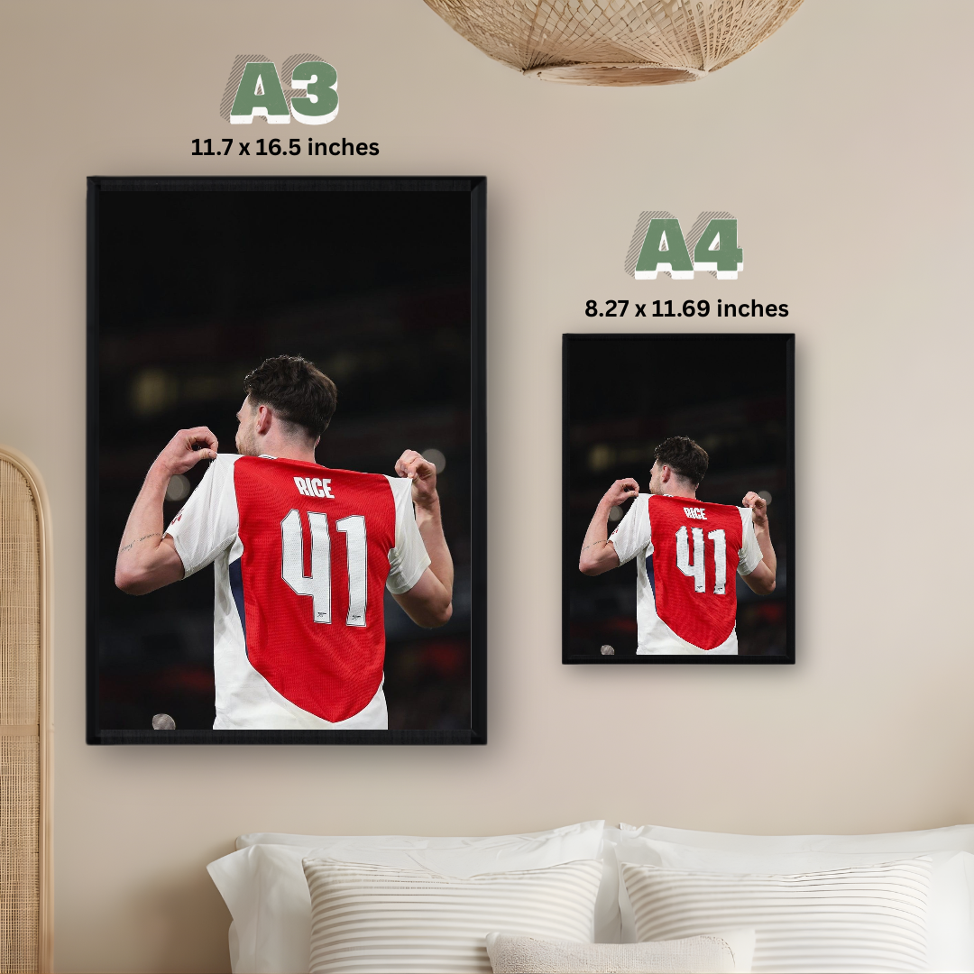 Declan Rice Framed Print – Aesthetic Wall Decor