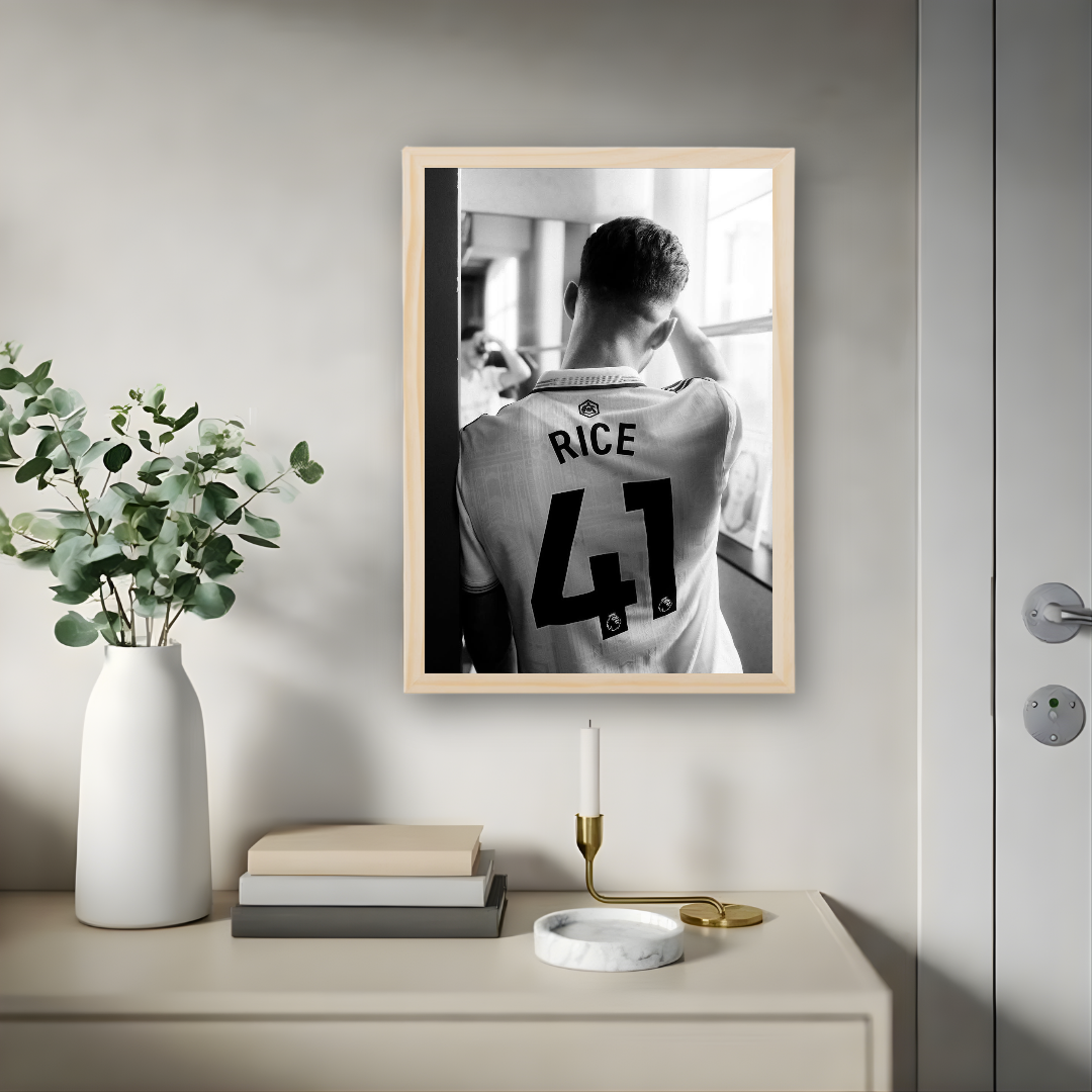 Declan Rice Framed Print – Aesthetic Wall Decor