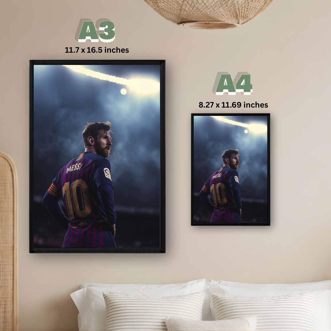 Lionel Messi Framed Poster – Premium Wall Art