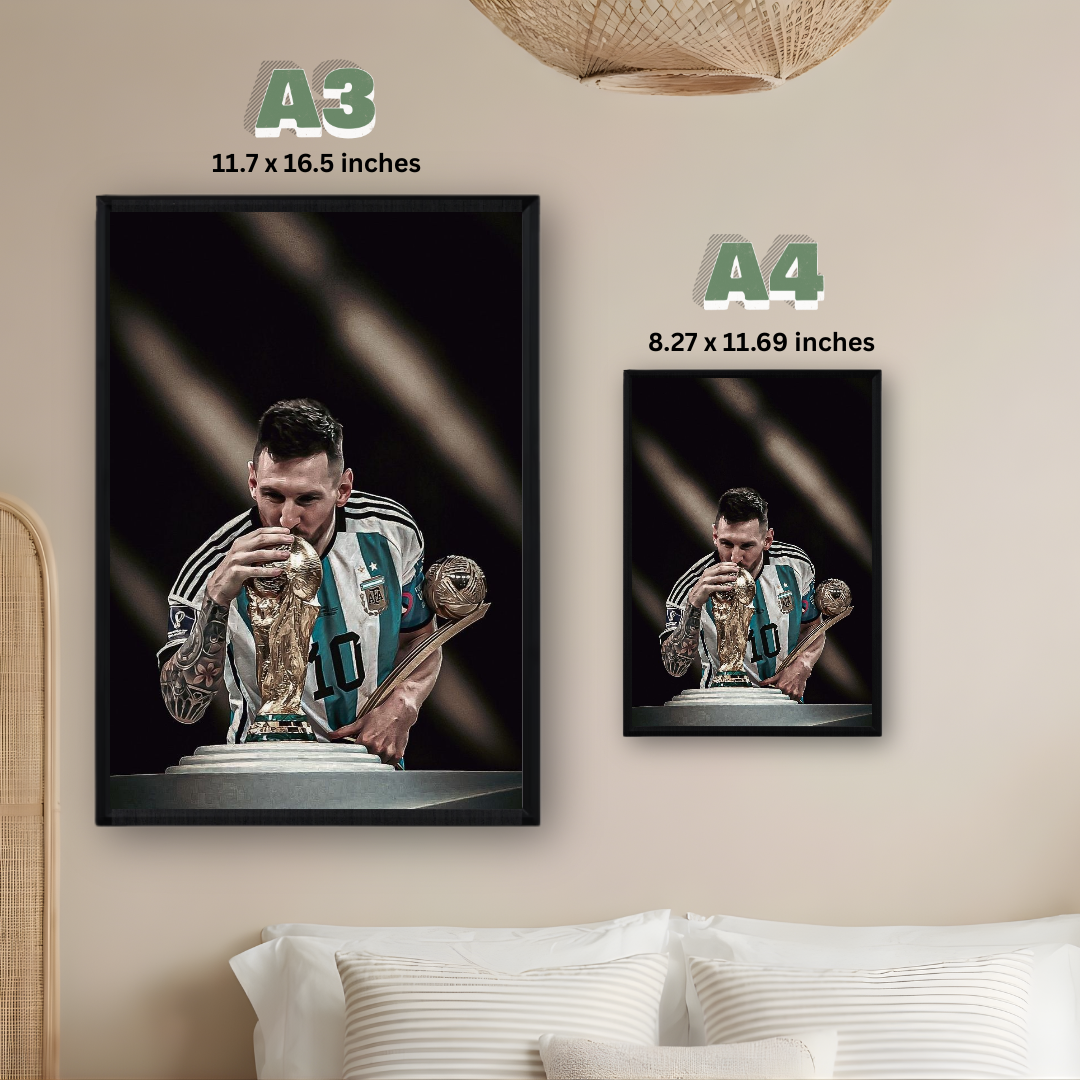 Lionel Messi Framed Print – Aesthetic Wall Decor