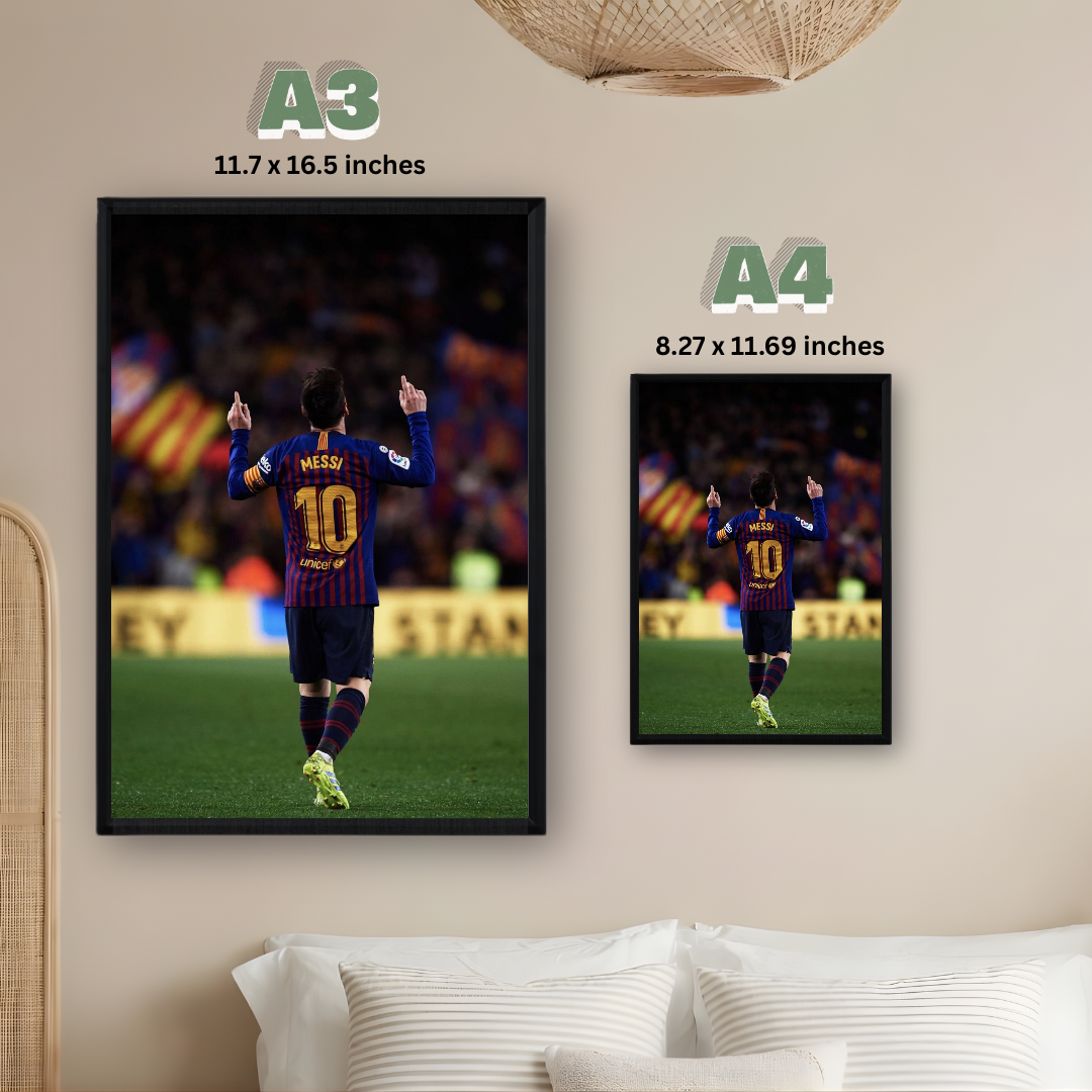 Lionel Messi Framed Poster – Premium Wall Art