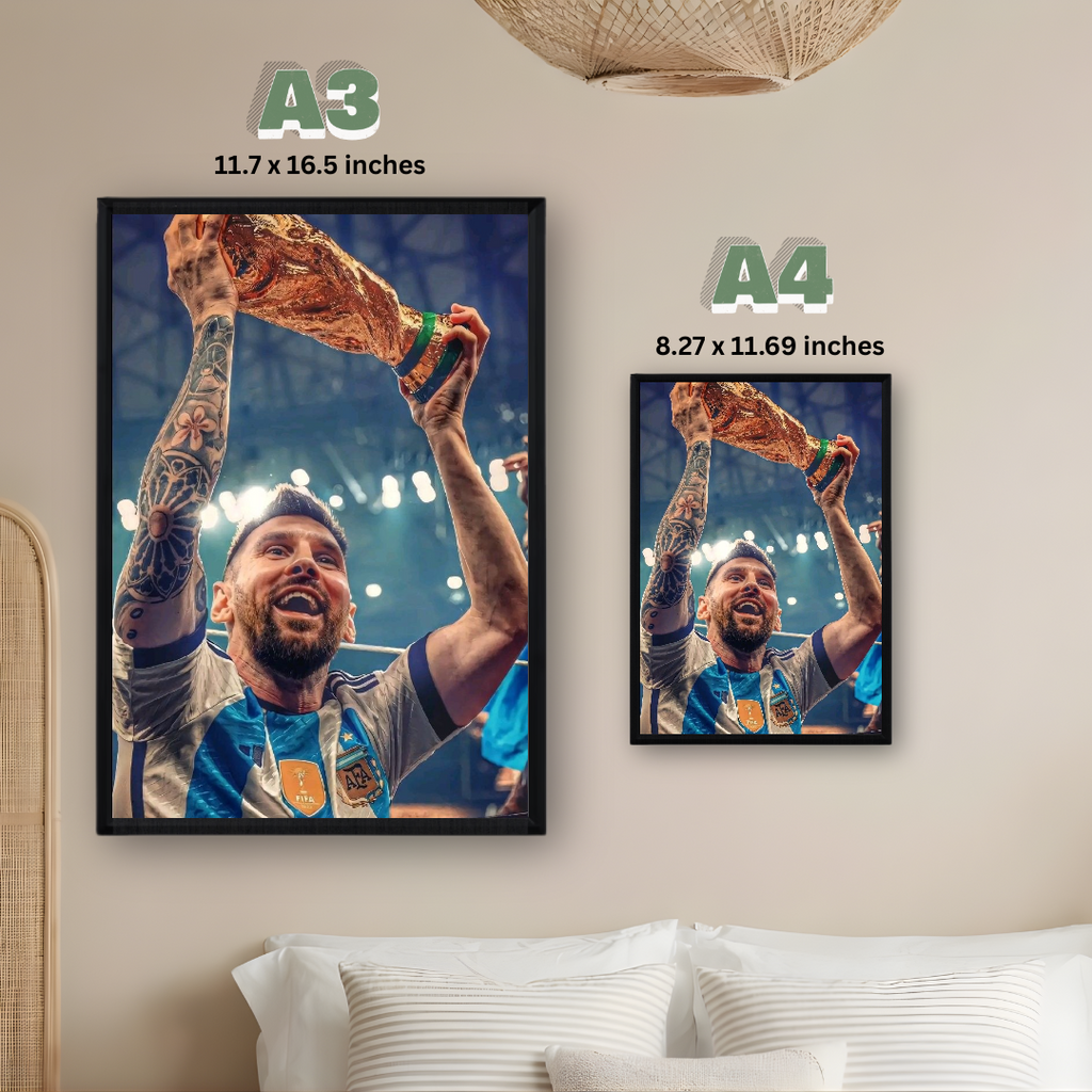 Lionel Messi Framed Poster – Premium Wall Art