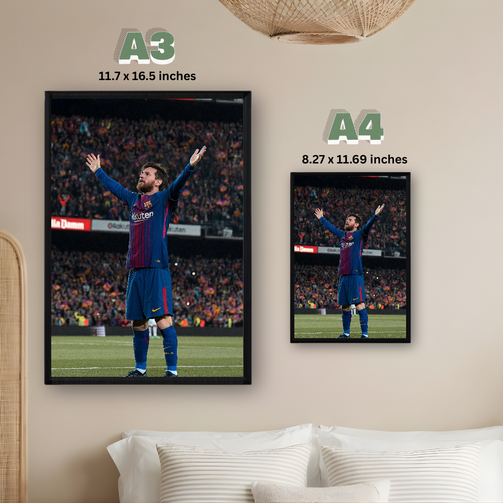 Lionel Messi Framed Print – Aesthetic Wall Decor