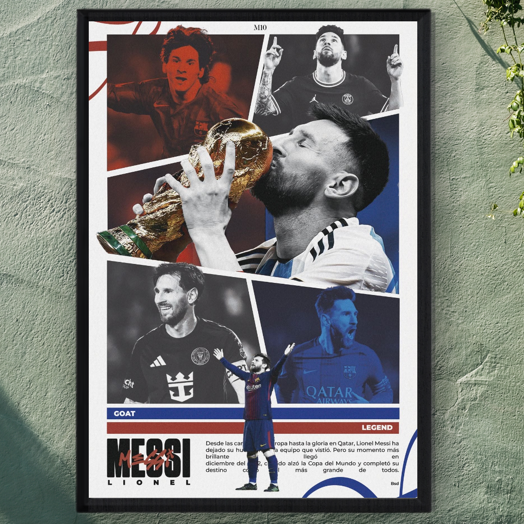 Lionel Messi Framed Print – Aesthetic Wall Decor