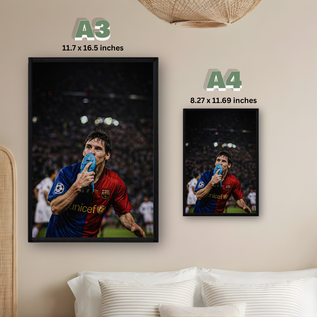 Lionel Messi Framed Poster – Premium Wall Art