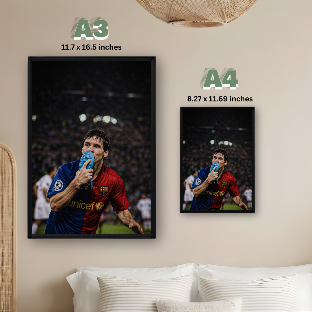 Lionel Messi Framed Poster – Premium Wall Art