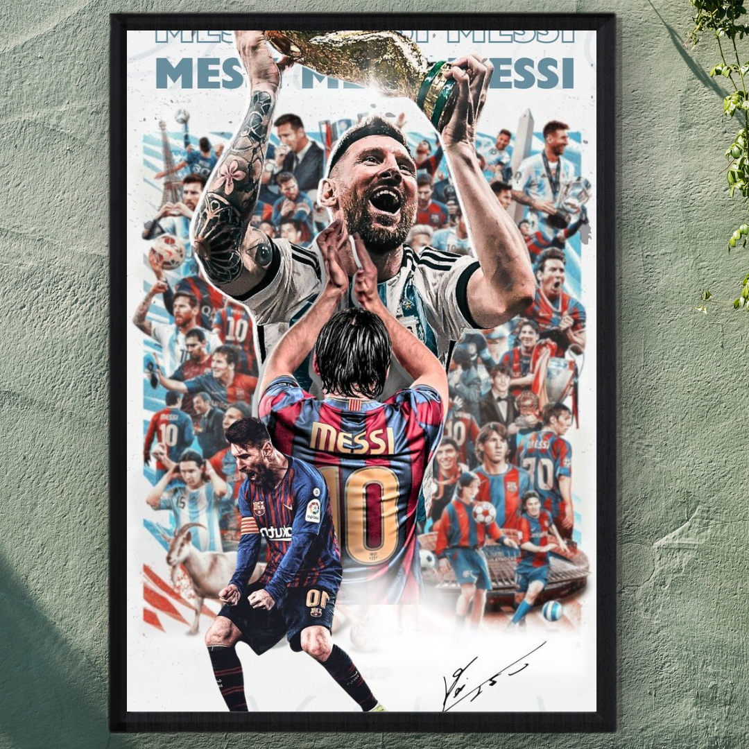 Lionel Messi Framed Print – Aesthetic Wall Decor