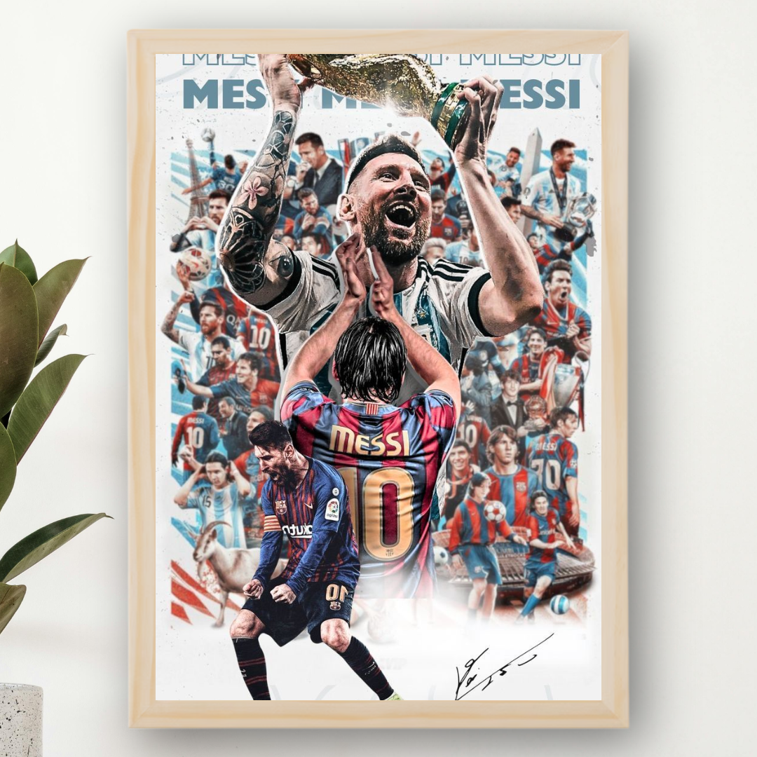 Lionel Messi Framed Print – Aesthetic Wall Decor