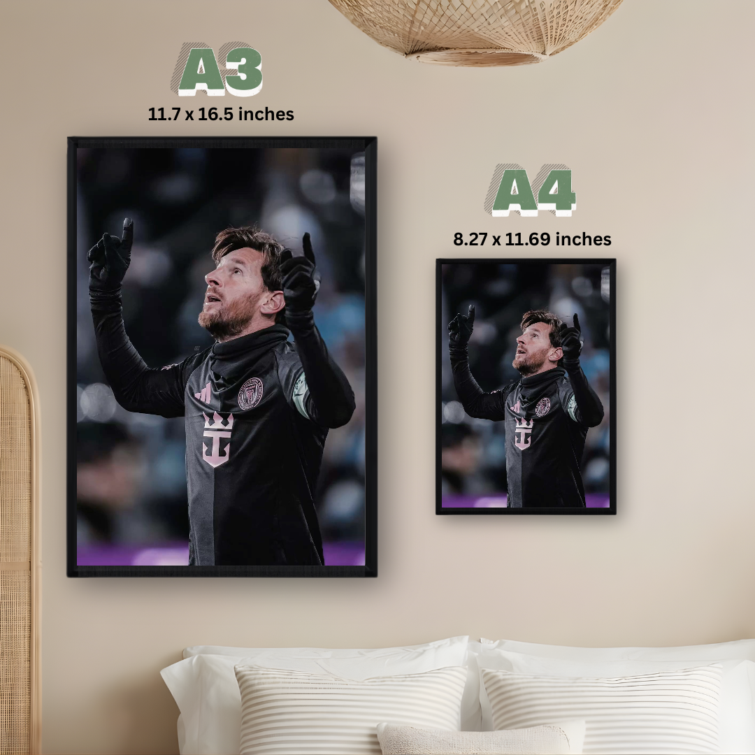 Lionel Messi Framed Poster – Premium Wall Art