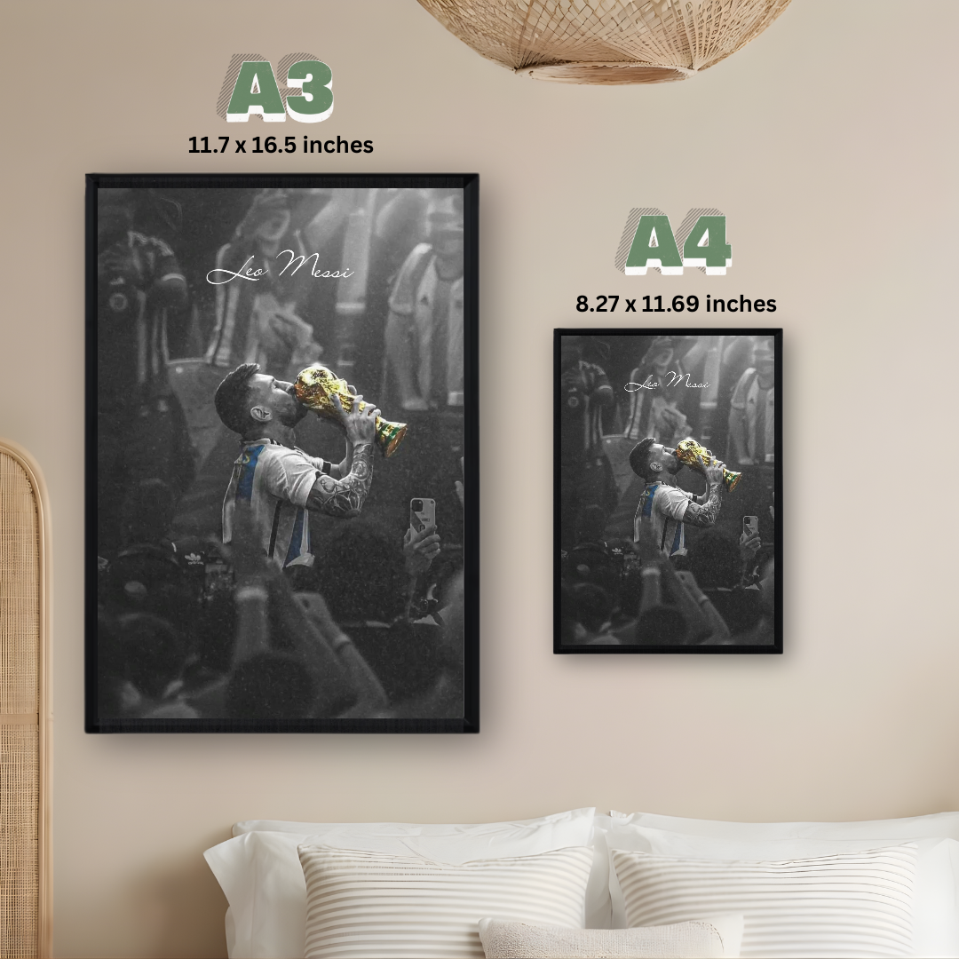 Lionel Messi Framed Poster – Premium Wall Art