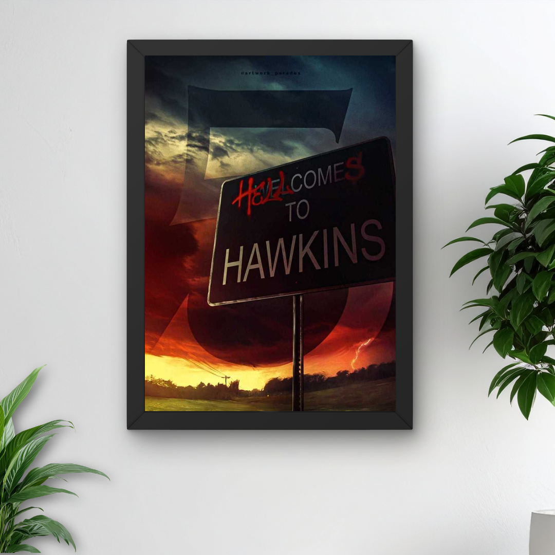 Stranger Things A4 Framed Poster – Wall Art
