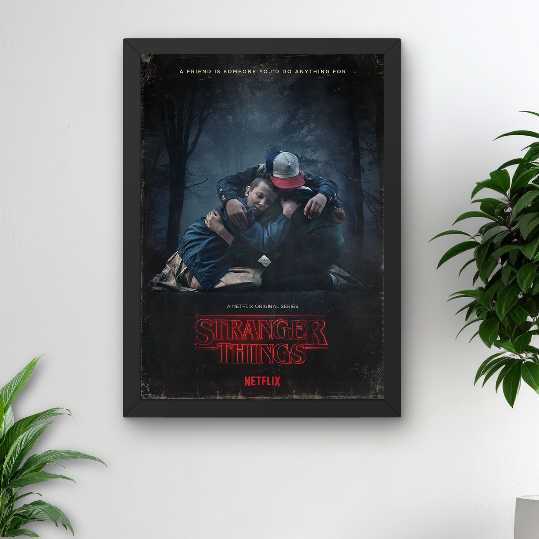 Stranger Things A4 Framed Poster – Wall Art
