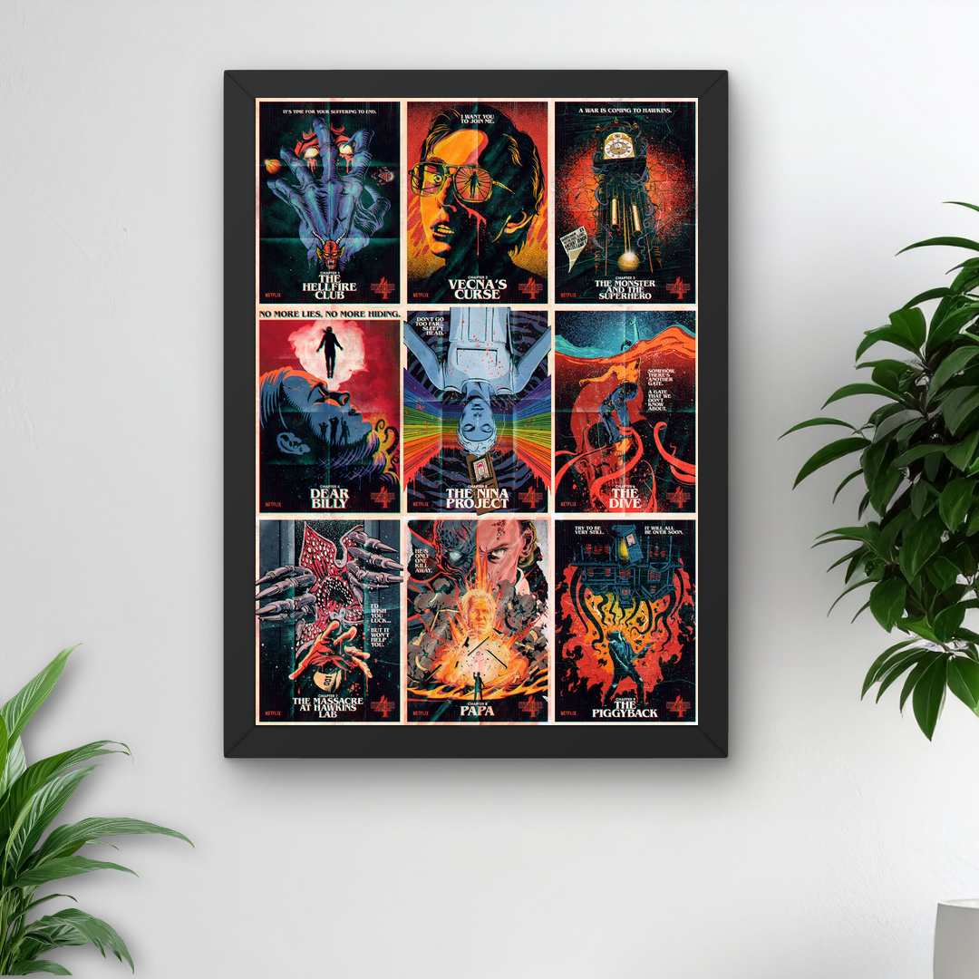Stranger Things Framed Poster – Aesthetic Print