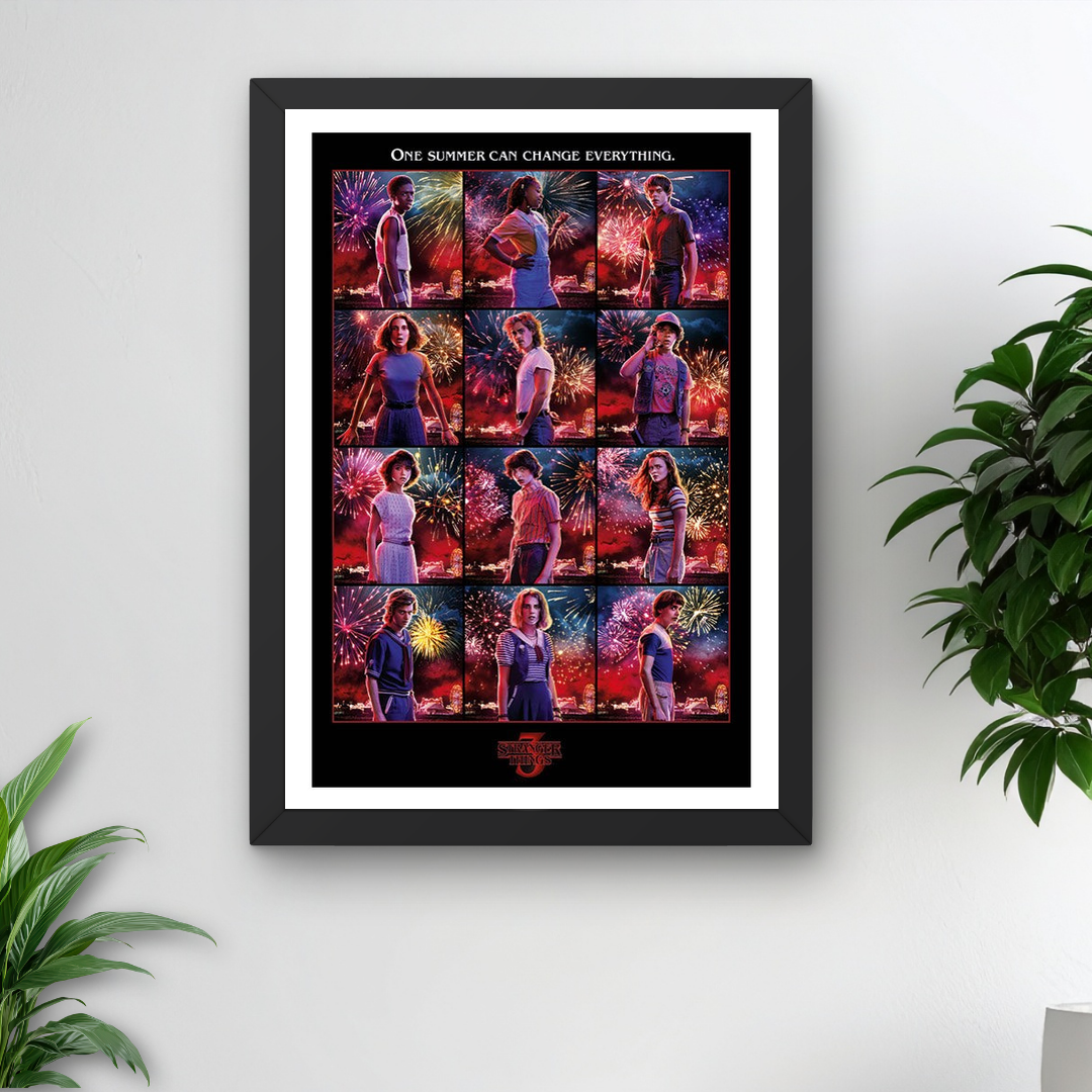 Stranger Things A4 Framed Poster – Wall Art
