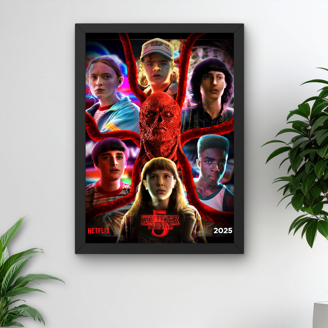 Stranger Things A4 Framed Poster – Wall Art
