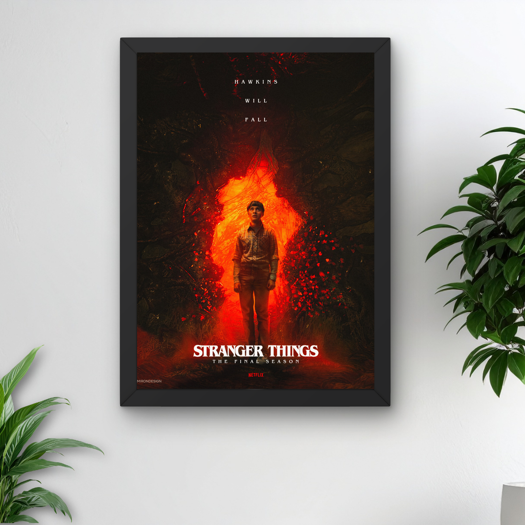 Stranger Things Poster A4 Framed Gift
