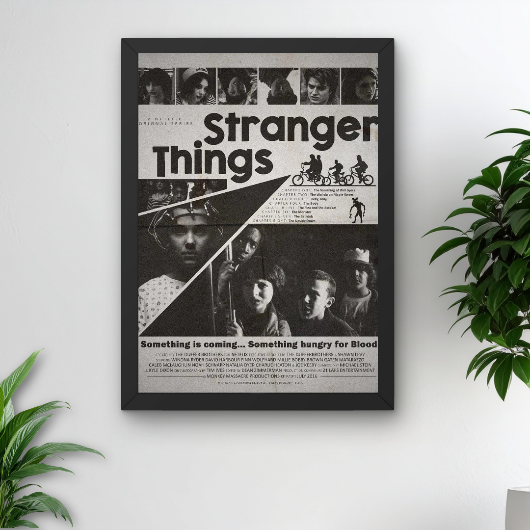 Stranger Things Poster A4 Framed Gift