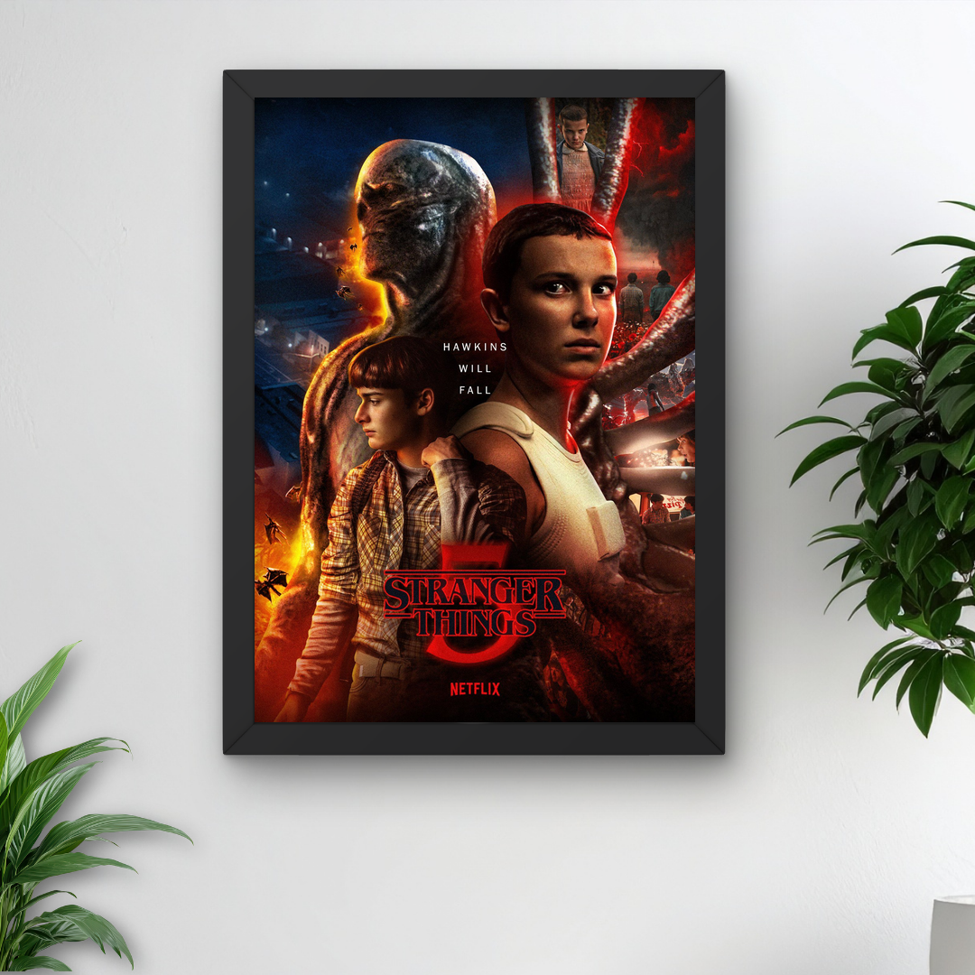 Stranger Things Poster A4 Framed Gift