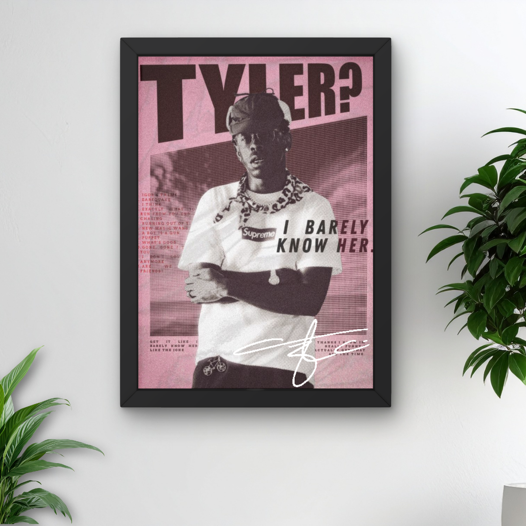 Tyler the creator Framed Poster – Bedroom Wall Art